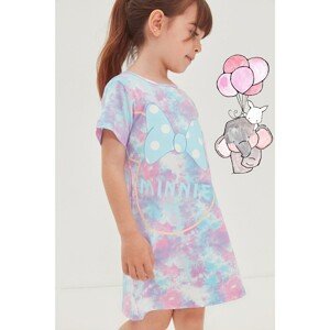 Trendyol Multi Colored Minnie Mouse Licensed Tie Dye Pattern Girl Knitted Dress