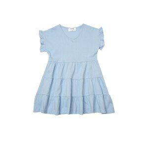 Trendyol Blue Flywheel Detailed Girl Knitted Dress