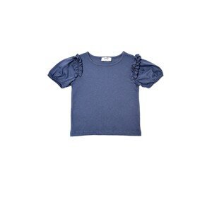 Trendyol Indigo Frill Detailed Girl Knitted T-Shirt