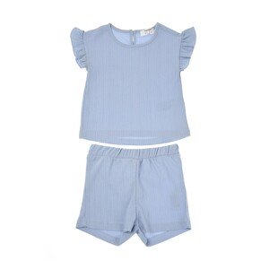 Trendyol Light Blue Frill Detailed Girl Knitted Top-Top Set