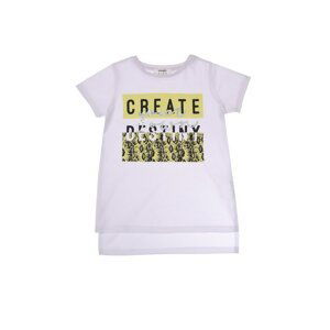 Trendyol White Printed Girl Knitted T-Shirt