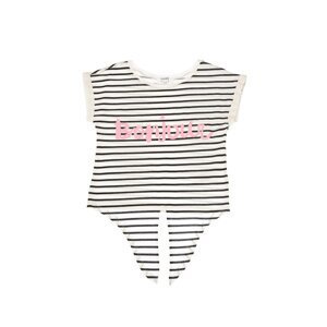 Trendyol Multi Colored Printed Striped Girl Knitted T-Shirt