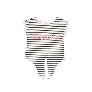 Trendyol Multi Colored Printed Striped Girl Knitted T-Shirt