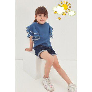 Trendyol Indigo Frilly Girl Knitted Blouse