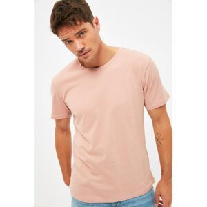 Trendyol Pink Men Regular Fit Crew Neck Short Sleeve Printed T-Shirt