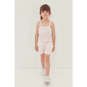 Trendyol Dried Rose Tie-Dye Washed Girls Knitted Bottom-Top Set