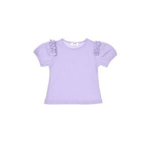 Trendyol Lilac Frill Detailed Girl Knitted T-Shirt