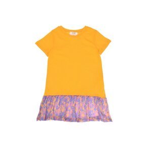 Trendyol Orange Woven Detailed Girl Knitted Dress