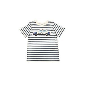 Trendyol White Striped Sequin Embroidered Boy Knitted T-Shirt
