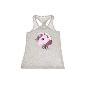 Trendyol Gray Sequin Embroidered Girl Knitted Singlet