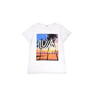 Trendyol White Printed Boy Knitted T-Shirt