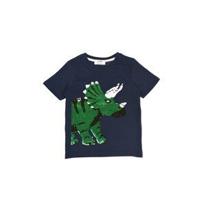 Trendyol Navy Blue Sequin Embroidered Boy Knitted T-Shirt