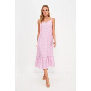 Trendyol Lilac Strap Brode Dress