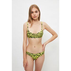 Trendyol Yellow Leopard Patterned Bottom-Top Set