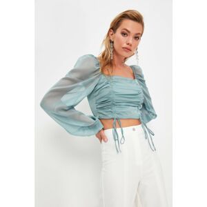 Dámsky crop top Trendyol Tulle detailed