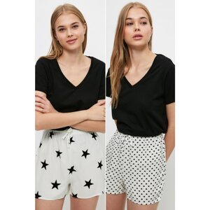 Trendyol Black & White 2-Pack Woven Shorts & Bermuda