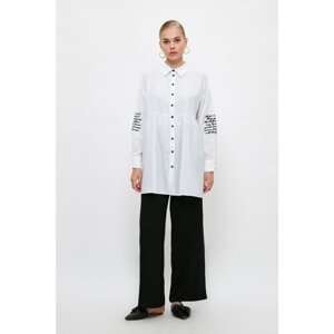 Trendyol Shirt Collar Sleeves Embroidered