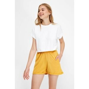 Trendyol Yellow Knitted Shorts & Bermuda
