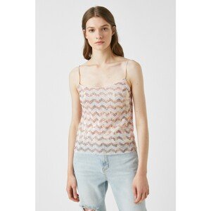 Koton Sequin Blouse Thin Straps