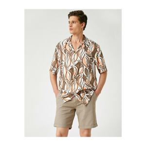 Koton Men's Brown Cotton Sort