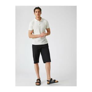 Koton Men's Black Chino Sort Cotton