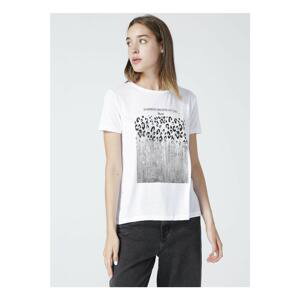 Koton Women's T-shirt L Dark White