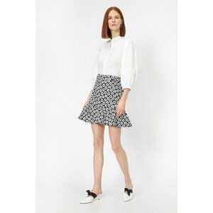 Koton Women's Black Patterned Skirt