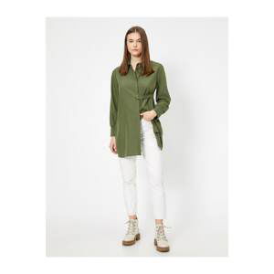 Koton Women's Green Button Detailed Tunic