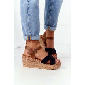 Wedge Sandals S.Barski GD-38 Black