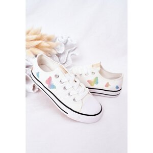 Children's Sneakers With Butterflies White Fairytale