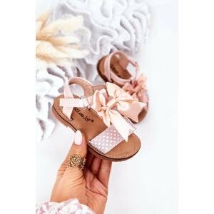 Children's Sandals With Bow Pink Beebee