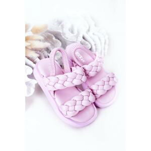 Children's Sandals With Drawstring Purple Cutie-Pie