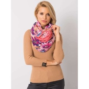 Coral flower print scarf
