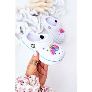 Children's Foam Slippers Crocs White Lazy Day