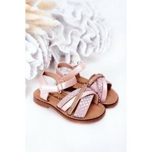Children's Sandals With Sequins Pink Becky