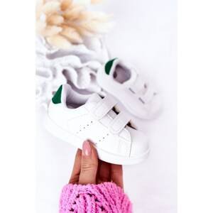 Children's Velcro Sneakers - White-Green California