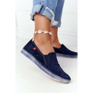 Openwork Espadrilles Sole Big Star HH276004 Navy Blue