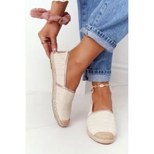 Espadrilles On Straw Sole Lu Boo Ecru