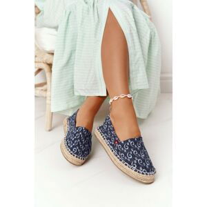 Espadrilles On A Braided Platform Big Star AA274628 Navy Blue