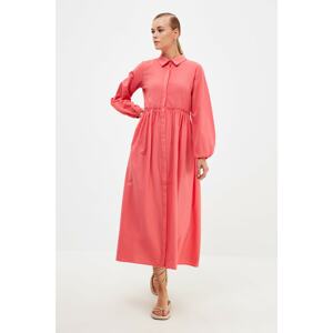 Trendyol Pink Shirt Collar Dress