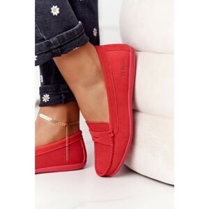 Women's Suede Moccasins Big Star HH274668 Coral