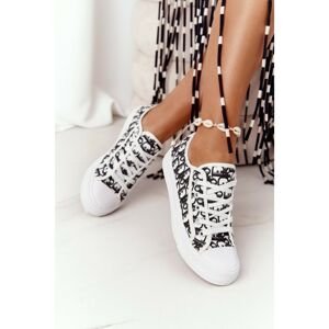 Women's Logged Sneakers Black-White Day Off