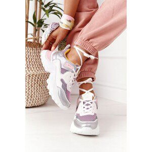 Women's Sports Shoes Sneakers White-Pink Infinity