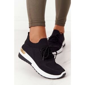 Women's Sport Shoes Wedge Sneakers Black Adeyla