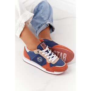 Women's Sneakers Memory Foam Big Star HH274567 Blue-Orange