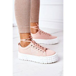 Women's Sneakers On A Platform Pink Big City Life