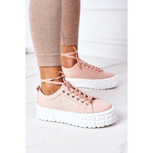 Women's Sneakers On A Platform Pink Big City Life