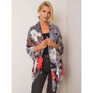 Gray patterned shawl