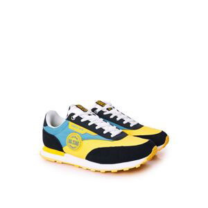 Men's Sport Shoes Memory Foam Big Star HH174249 Yellow-Blue