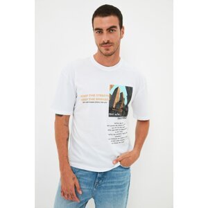 Trendyol White Men's T-Shirt